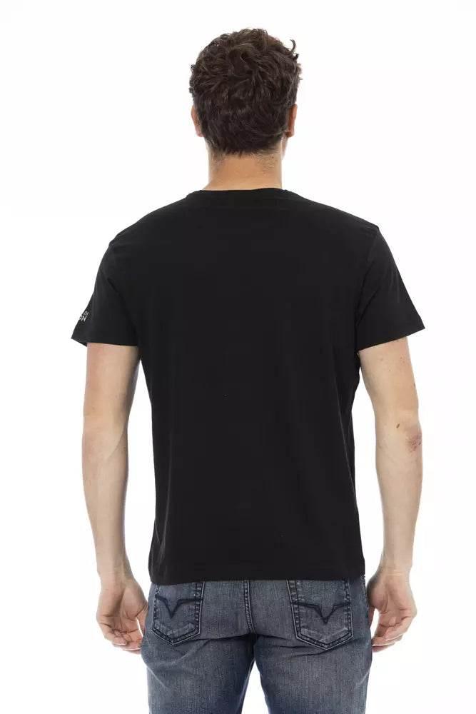 Trussardi Action Black Cotton Men T-Shirt - Hilstor