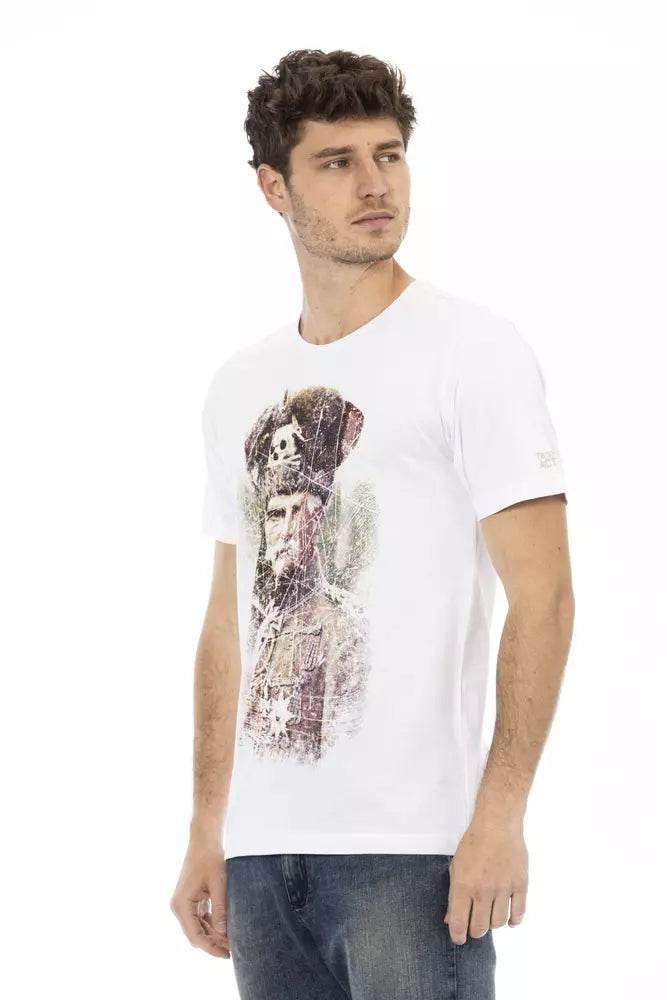 Trussardi Action White Cotton Men T-Shirt - Hilstor