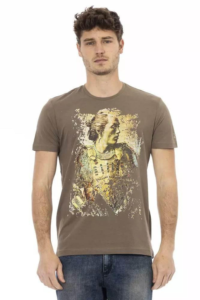 Trussardi Action Brown Cotton Men T-Shirt - Hilstor