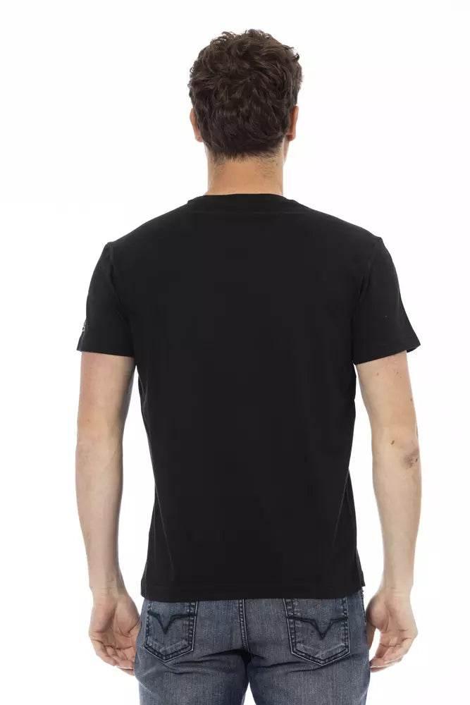 Trussardi Action Black Cotton Men T-Shirt - Hilstor