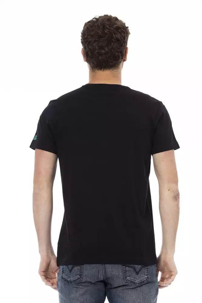 Trussardi Action Black Cotton Men T-Shirt - Hilstor