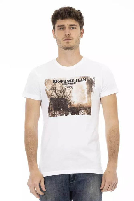 Trussardi Action White Cotton Men's T-Shirt - Hilstor