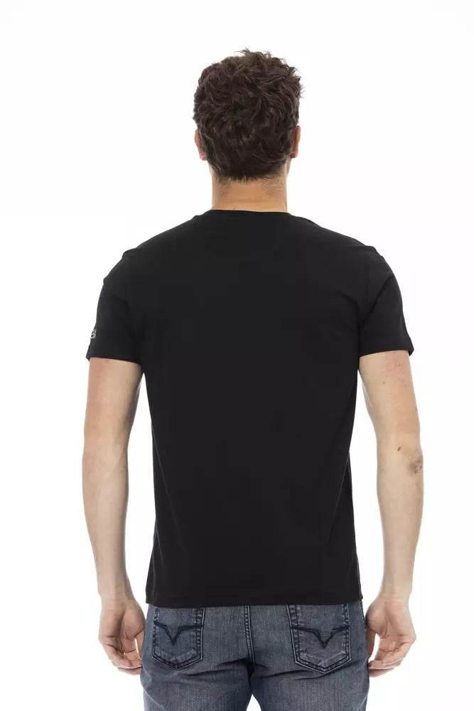 Trussardi Action Black Cotton Men T-Shirt - Hilstor