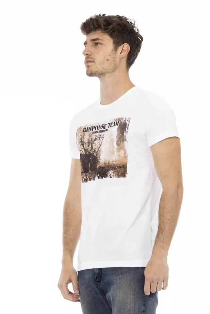Trussardi Action White Cotton Men's T-Shirt - Hilstor