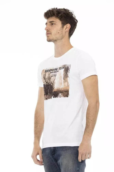 Trussardi Action White Cotton Men's T-Shirt - Hilstor