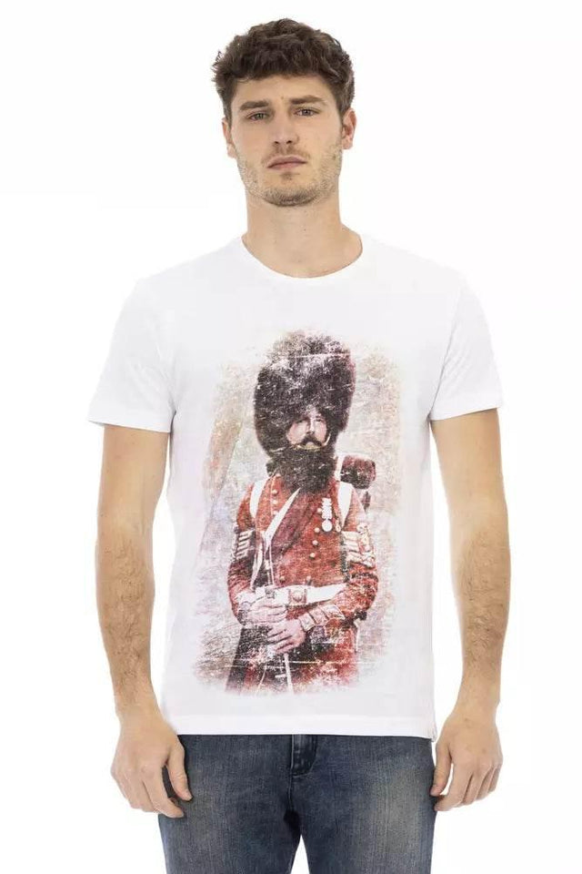 Trussardi Action White Cotton Men T-Shirt - Hilstor