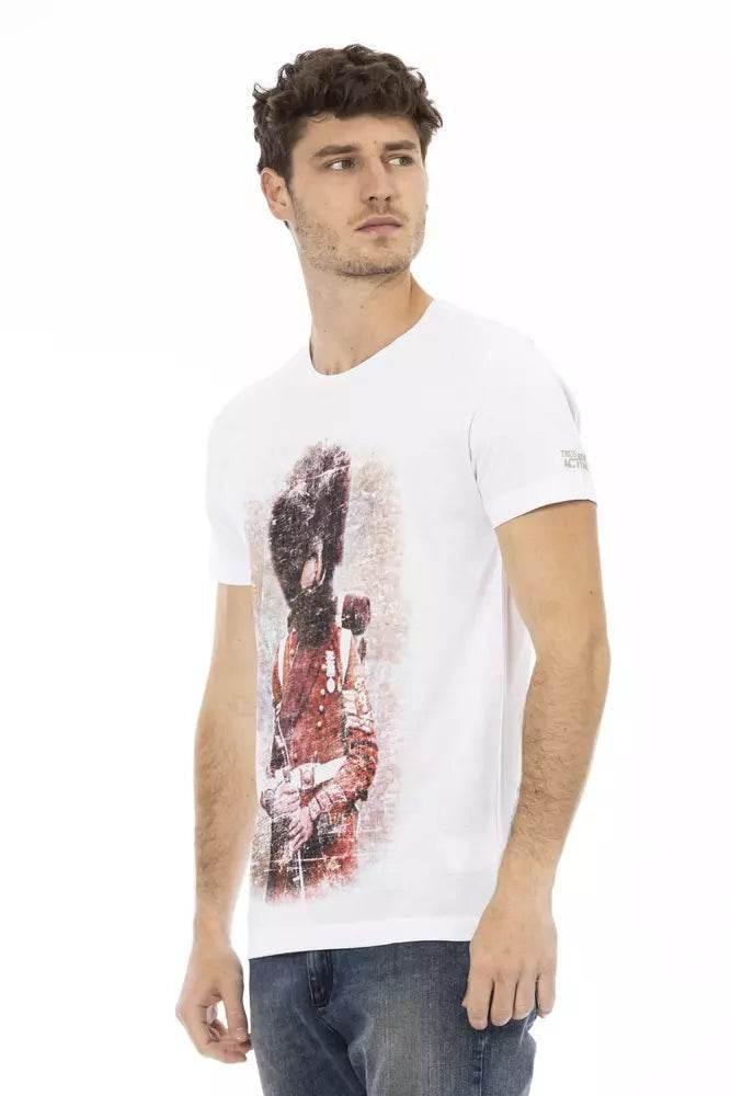 Trussardi Action White Cotton Men T-Shirt - Hilstor