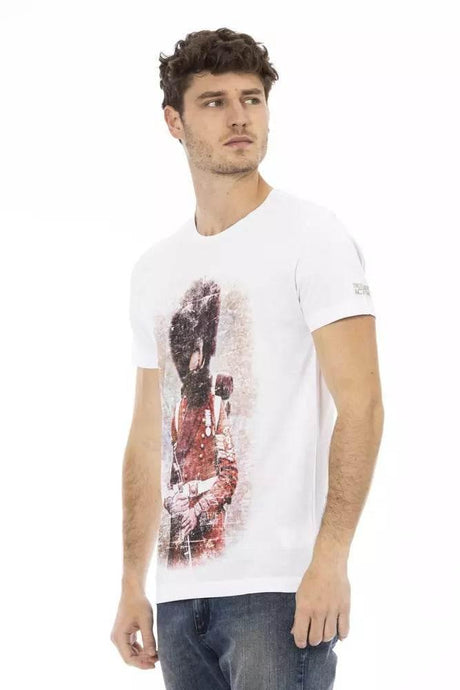 Trussardi Action White Cotton Men T-Shirt - Hilstor