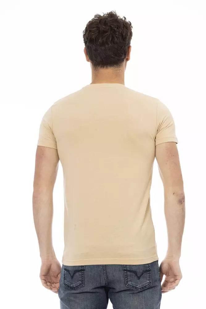 Trussardi Action Beige Cotton Men T-Shirt - Hilstor