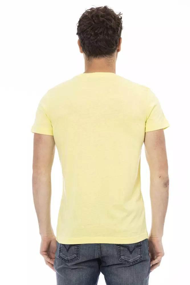 Trussardi Action Yellow Cotton Men's T-Shirt - Hilstor