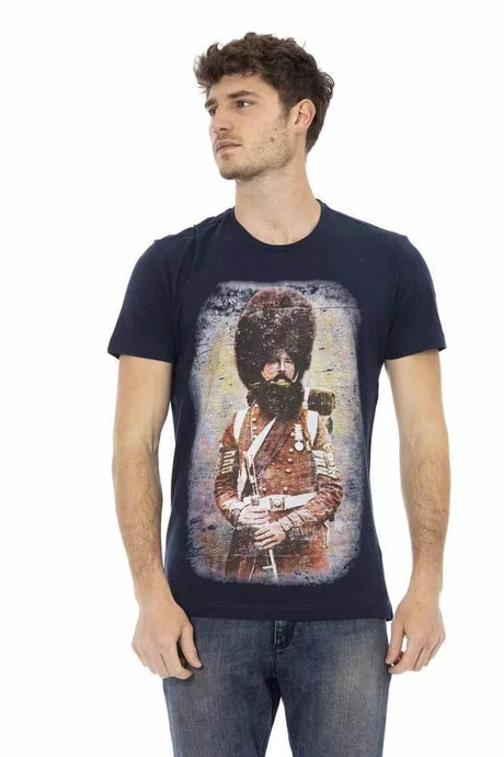 Trussardi Action Blue Cotton Men T-Shirt - Hilstor