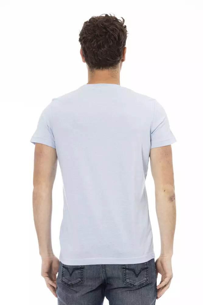 Trussardi Action Light Blue Cotton Men T-Shirt - Hilstor