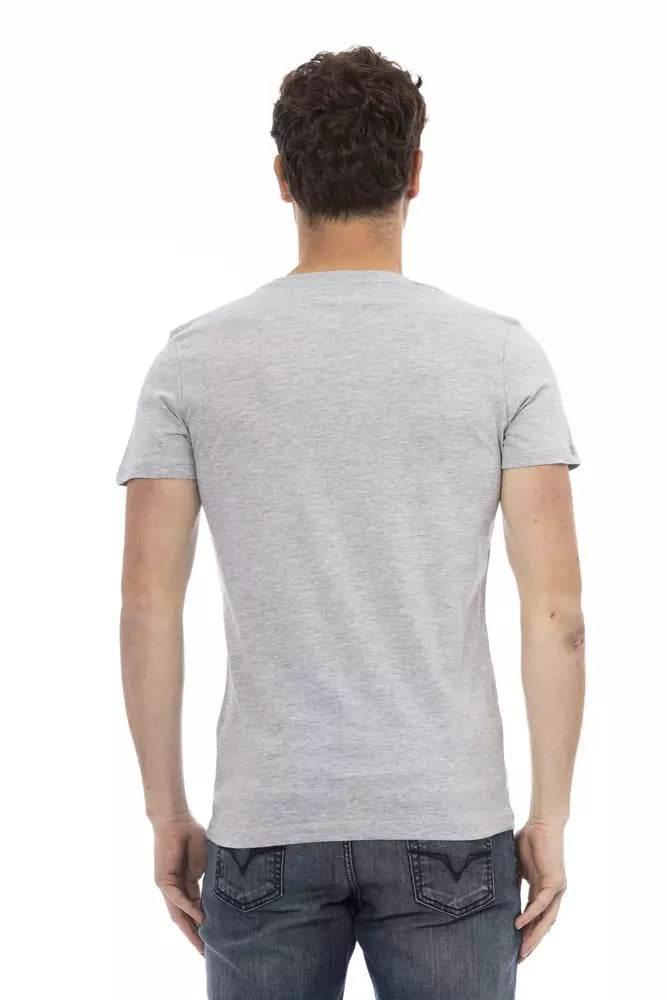 Trussardi Action Gray Cotton Men T-Shirt - Hilstor