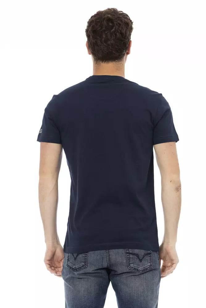 Trussardi Action Blue Cotton Men T-Shirt - Hilstor