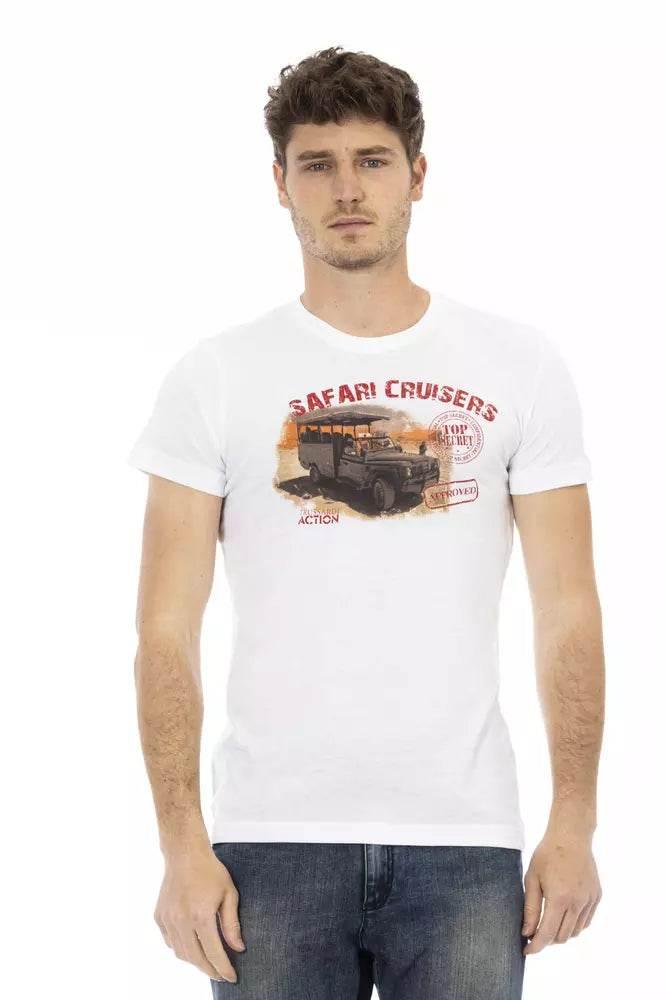 Trussardi Action White Cotton Men's T-Shirt - Hilstor