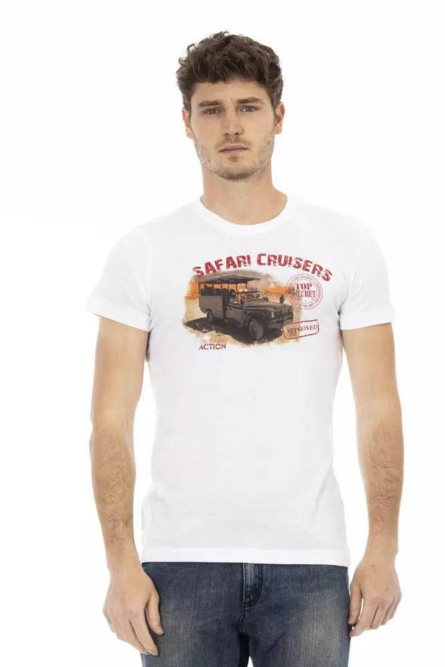 Trussardi Action White Cotton Men's T-Shirt - Hilstor