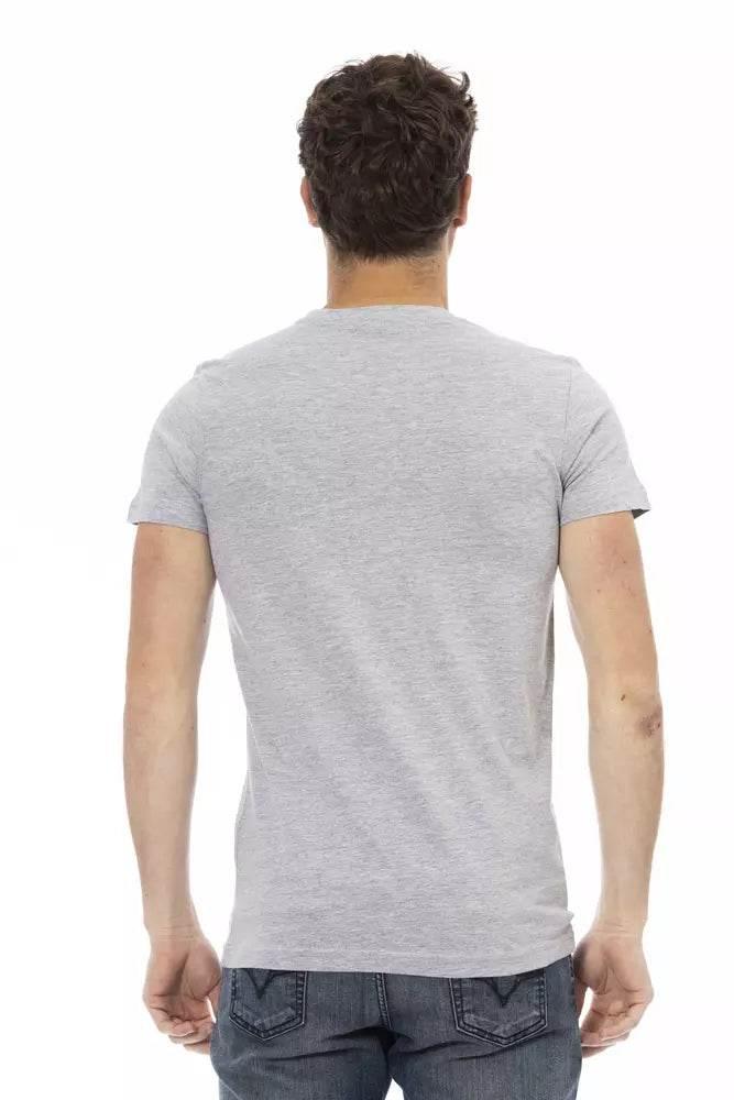 Trussardi Action Gray Cotton Men T-Shirt - Hilstor