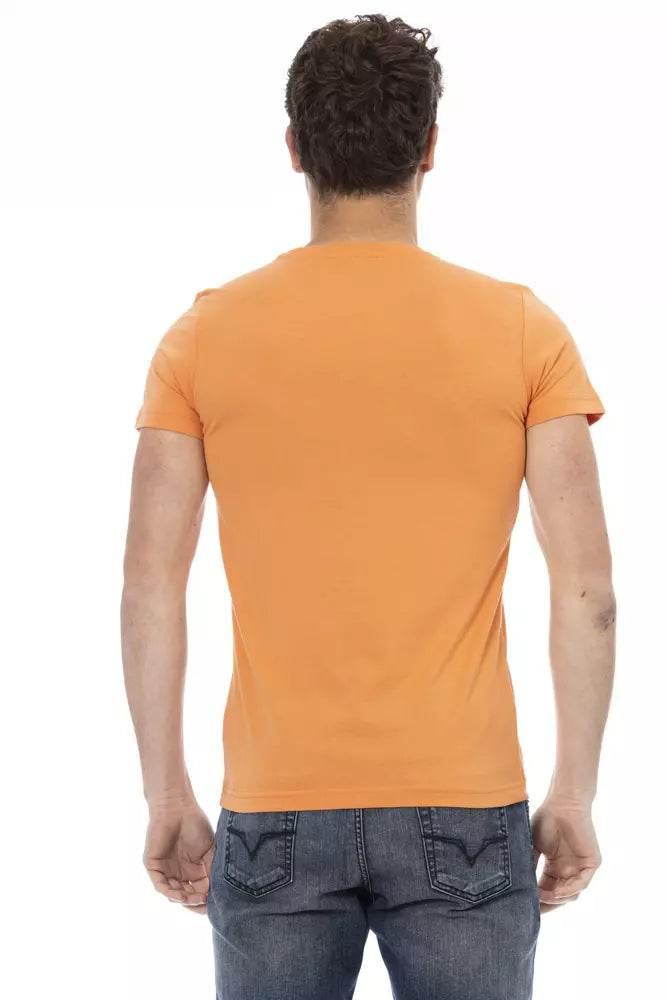 Trussardi Action Orange Cotton Men T-Shirt - Hilstor