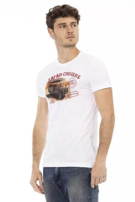 Trussardi Action White Cotton Men's T-Shirt - Hilstor