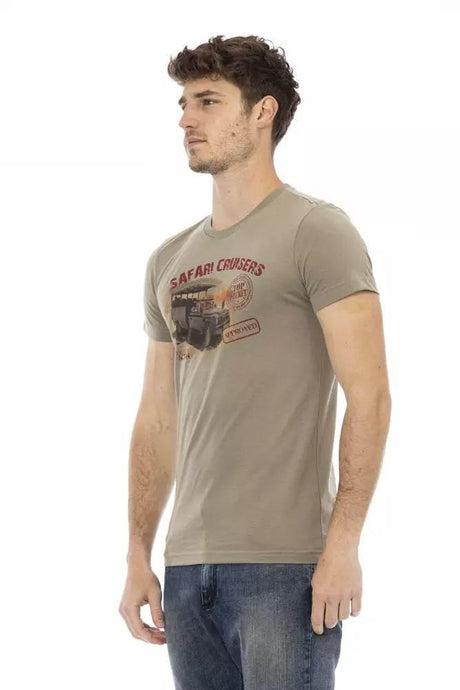 Trussardi Action Green Cotton Men's T-Shirt - Hilstor