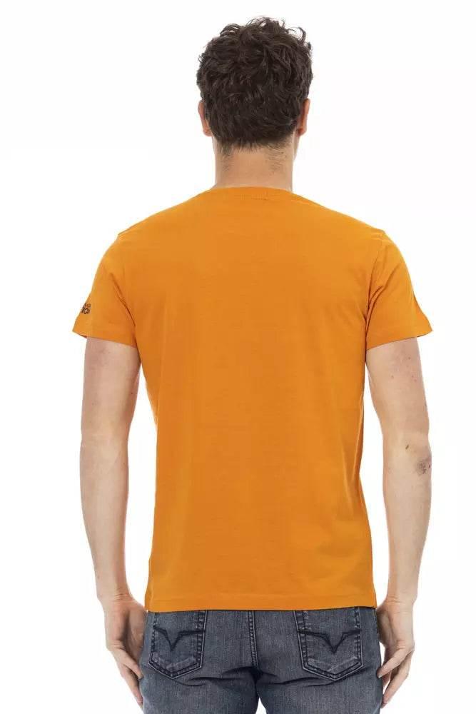 Trussardi Action Orange Cotton Men T-Shirt - Hilstor