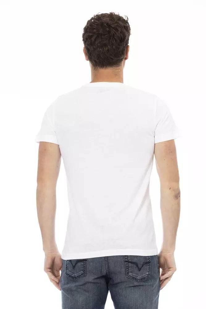 Trussardi Action White Cotton Men T-Shirt - Hilstor