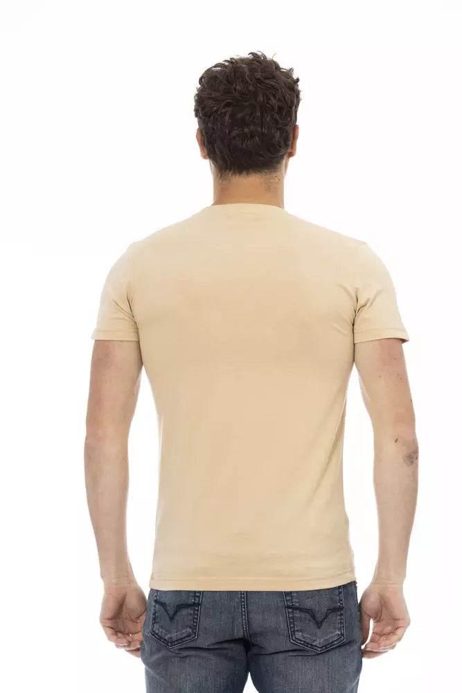 Trussardi Action Beige Cotton Men T-Shirt - Hilstor