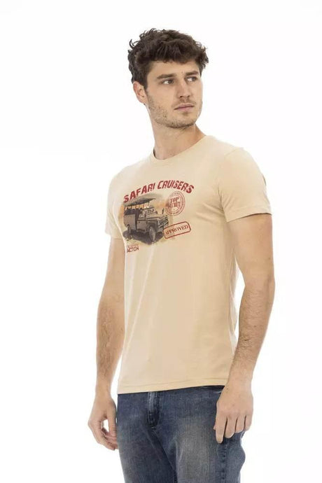 Trussardi Action Beige Cotton Men T-Shirt - Hilstor