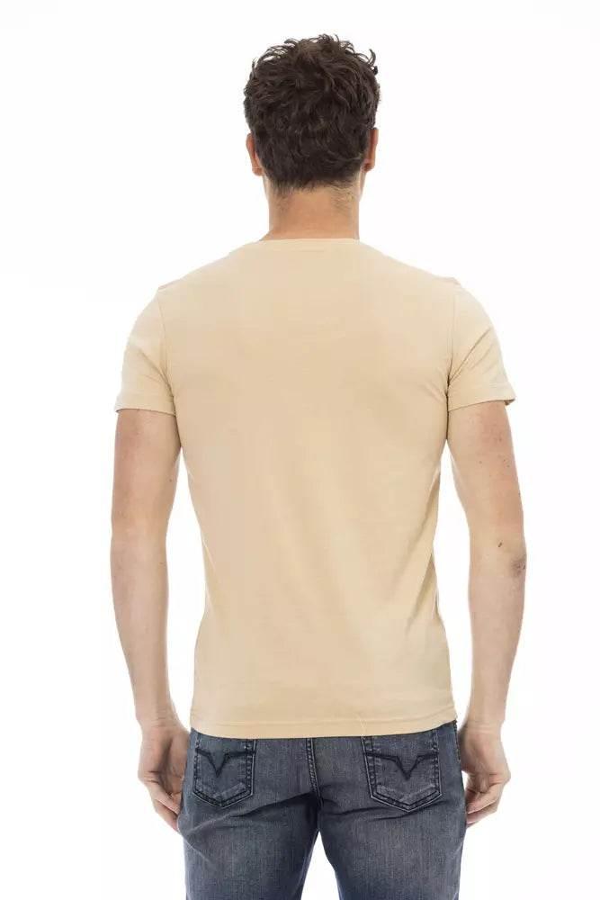 Trussardi Action Beige Cotton Men T-Shirt - Hilstor