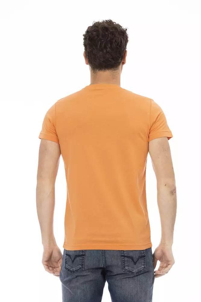 Trussardi Action Orange Cotton Men T-Shirt - Hilstor