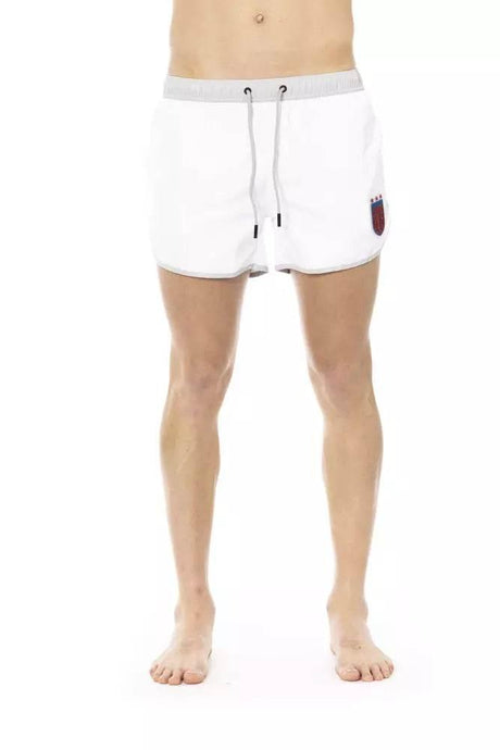Bikkembergs White Polyester Men Swim Short - Hilstor