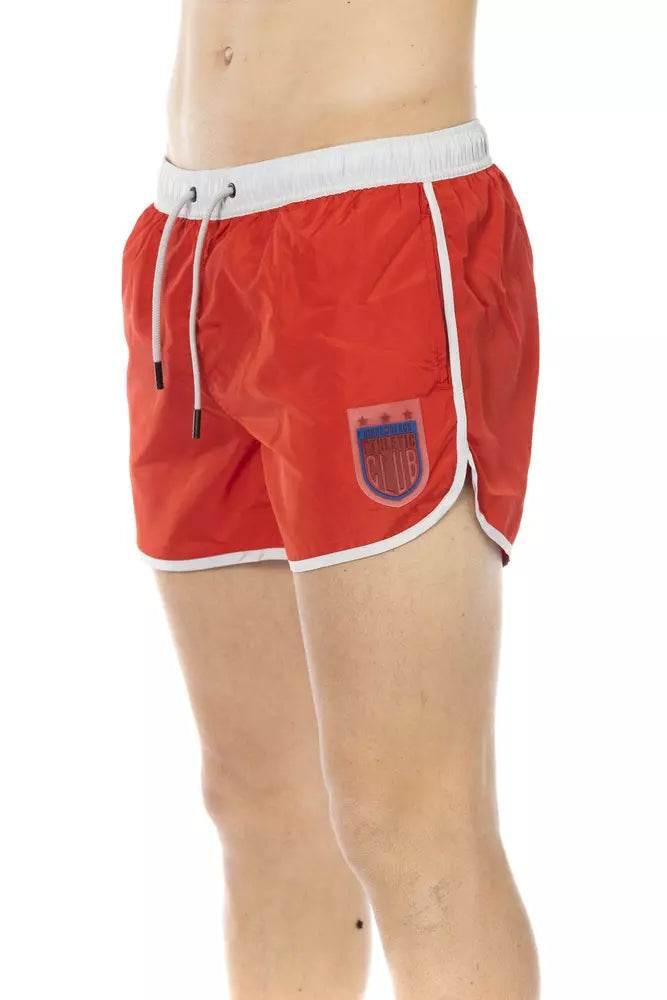 Bikkembergs Red Polyester Men Swim Short - Hilstor