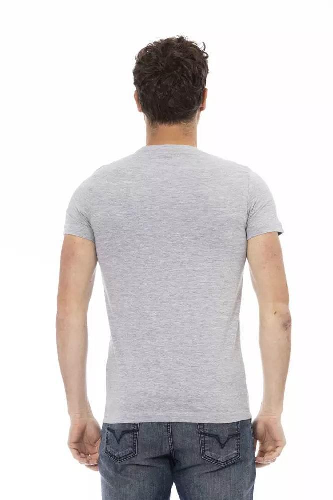 Trussardi Action Gray Cotton Men T-Shirt - Hilstor