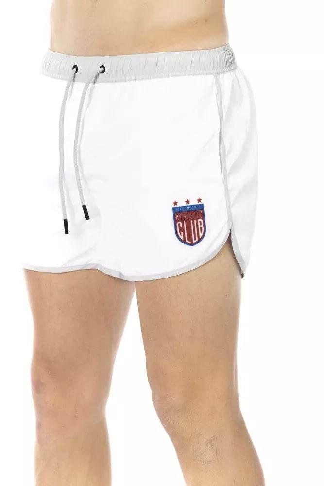 Bikkembergs White Polyester Men Swim Short - Hilstor