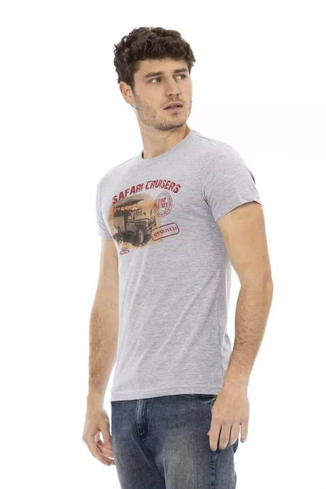 Trussardi Action Gray Cotton Men T-Shirt - Hilstor