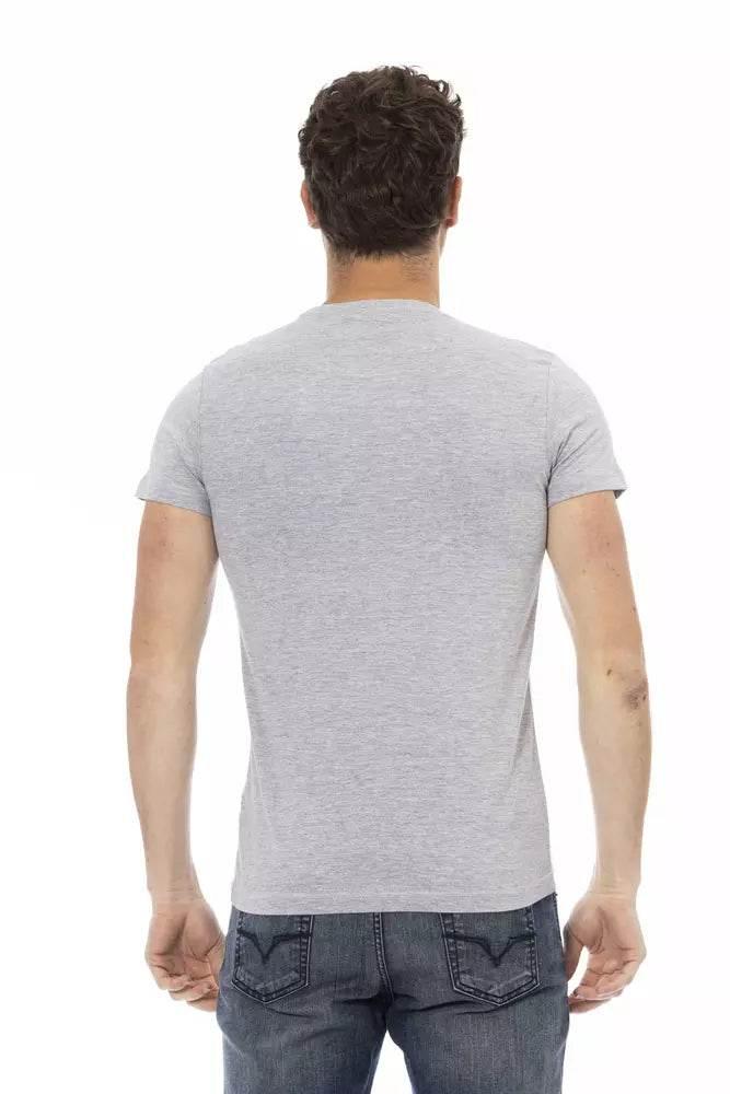 Trussardi Action Gray Cotton Men T-Shirt - Hilstor