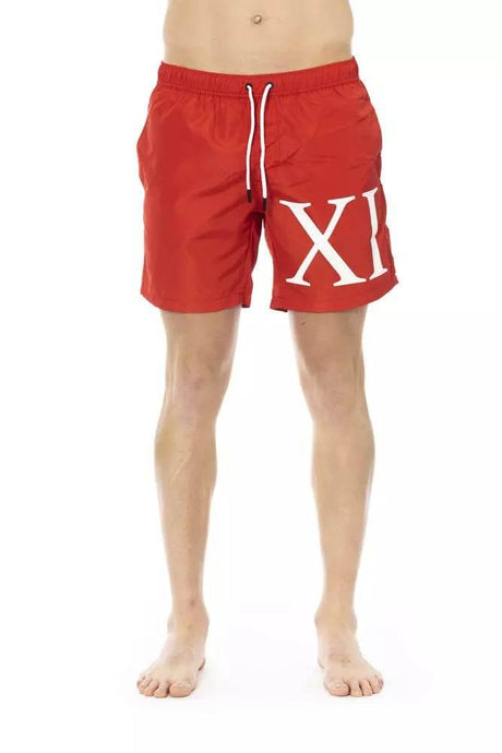 Bikkembergs Red Polyester Men Swim Short - Hilstor