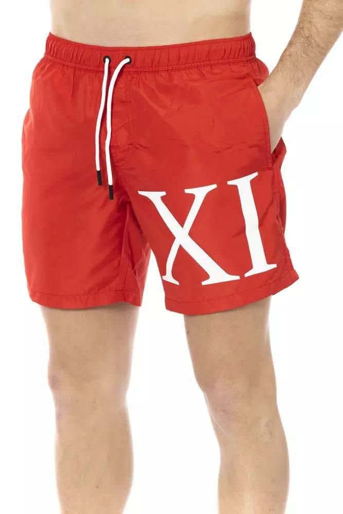 Bikkembergs Red Polyester Men Swim Short - Hilstor