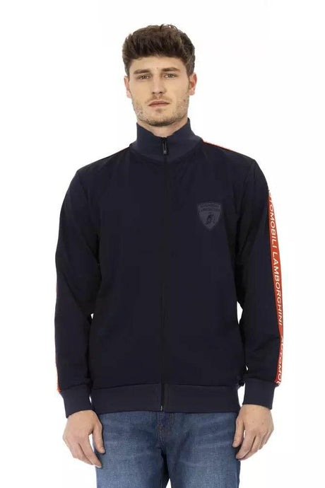 Automobili Lamborghini Blue Polyester Men Sweatshirt - Hilstor