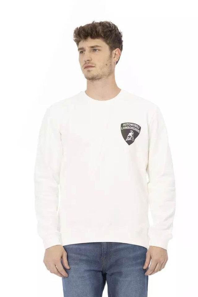 Automobili Lamborghini White Cotton Men's Sweater - Hilstor