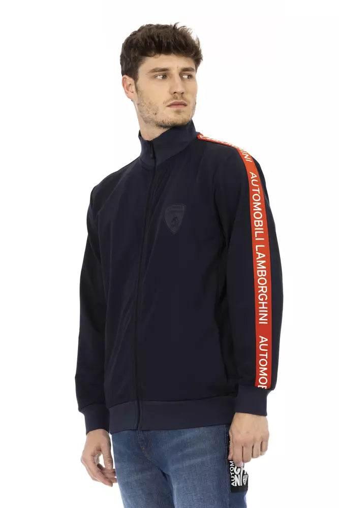 Automobili Lamborghini Blue Polyester Men Sweatshirt - Hilstor