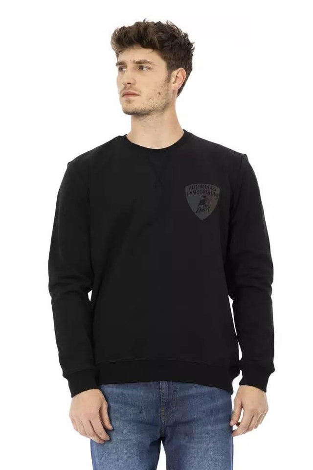 Automobili Lamborghini Black Cotton Men Sweater - Hilstor