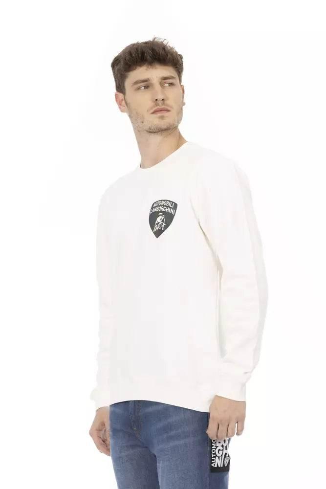 Automobili Lamborghini White Cotton Men's Sweater - Hilstor