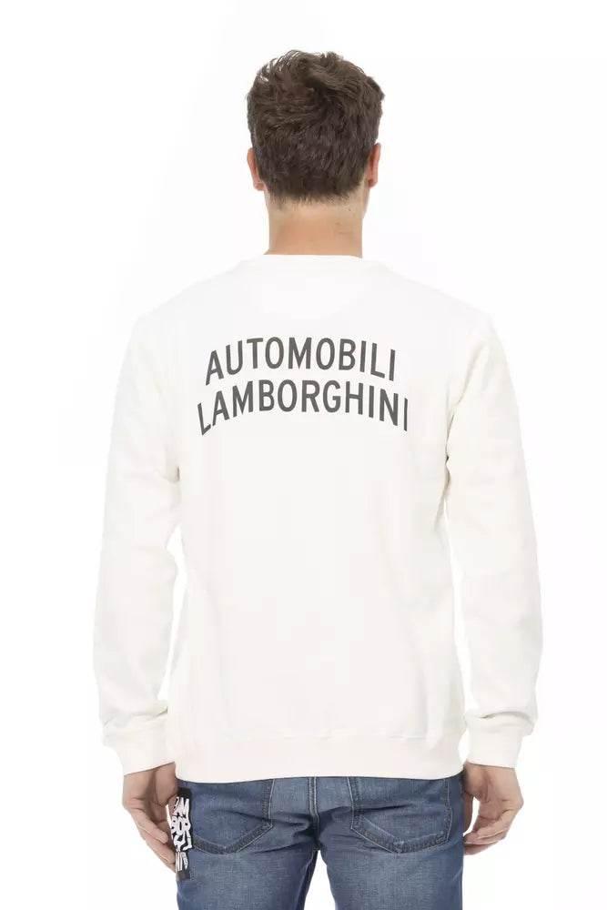 Automobili Lamborghini White Cotton Men's Sweater - Hilstor