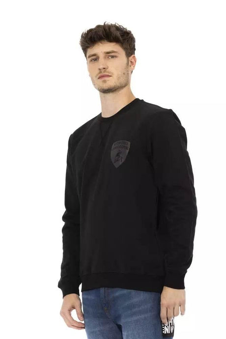 Automobili Lamborghini Black Cotton Men Sweater - Hilstor