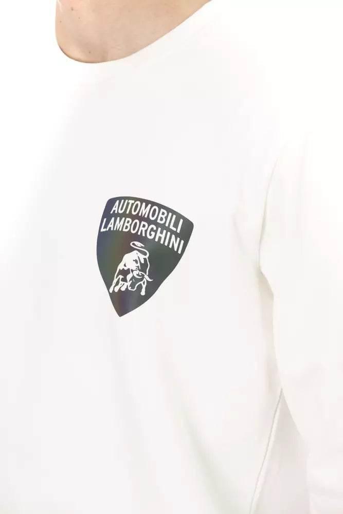 Automobili Lamborghini White Cotton Men's Sweater - Hilstor