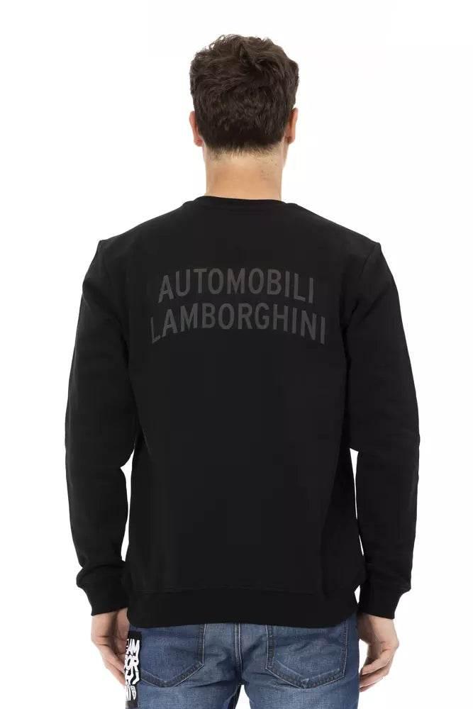 Automobili Lamborghini Black Cotton Men Sweater - Hilstor