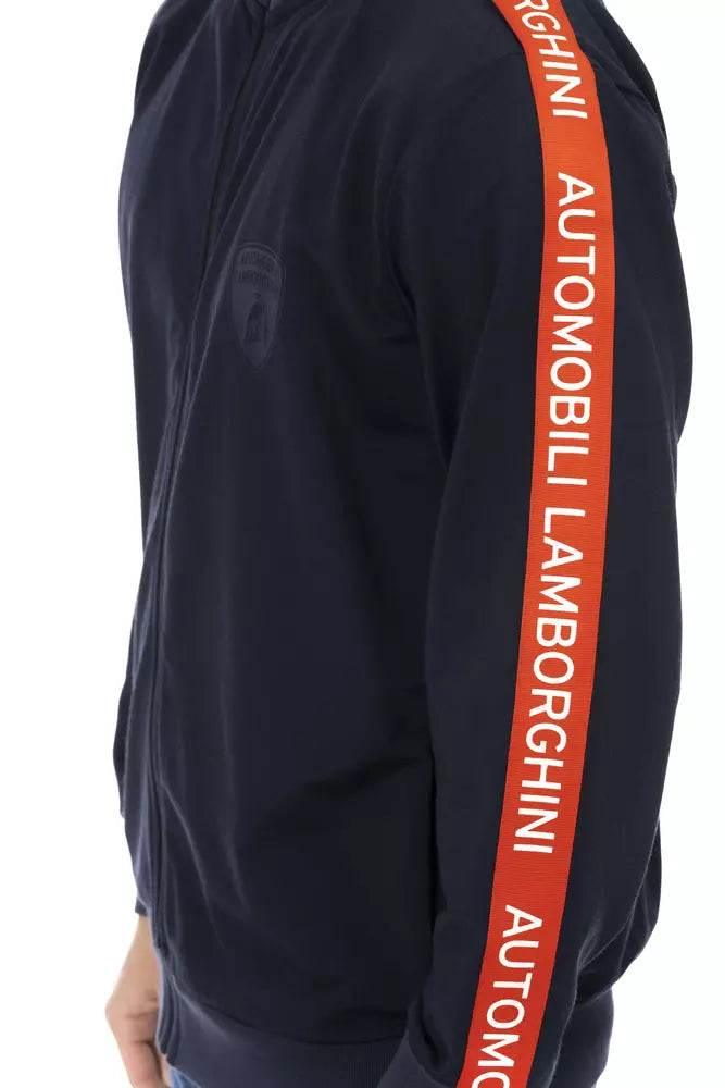 Automobili Lamborghini Blue Polyester Men Sweatshirt - Hilstor