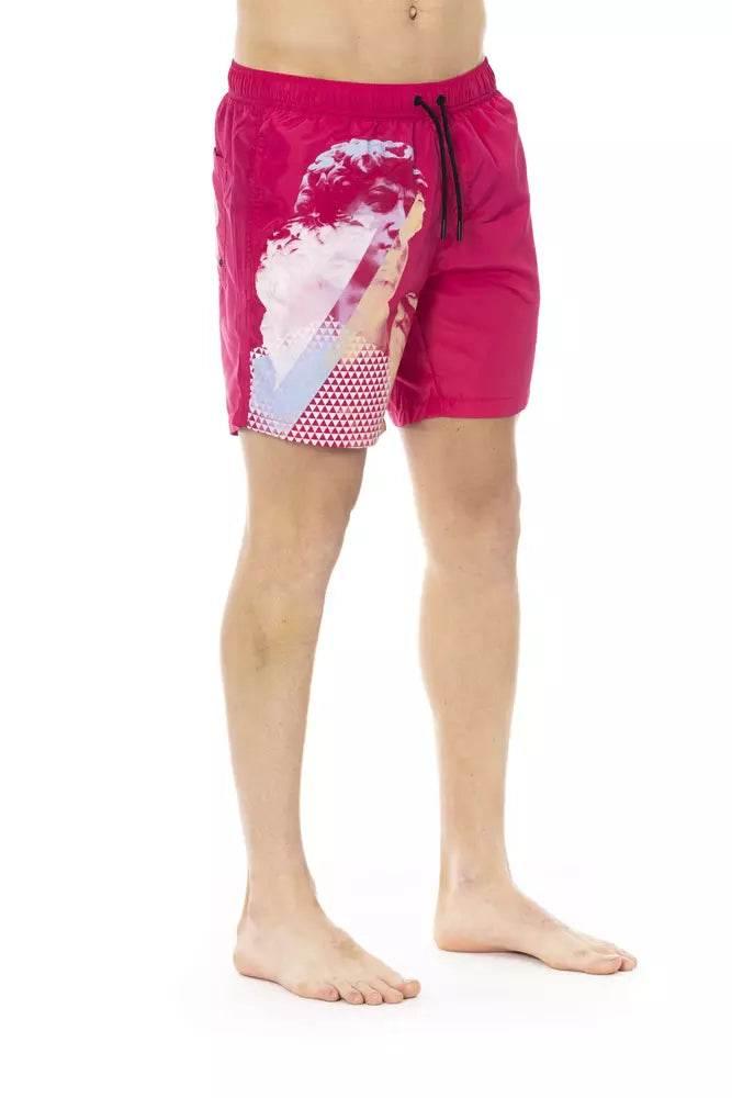 Bikkembergs Fuchsia Polyester Men Swim Short - Hilstor