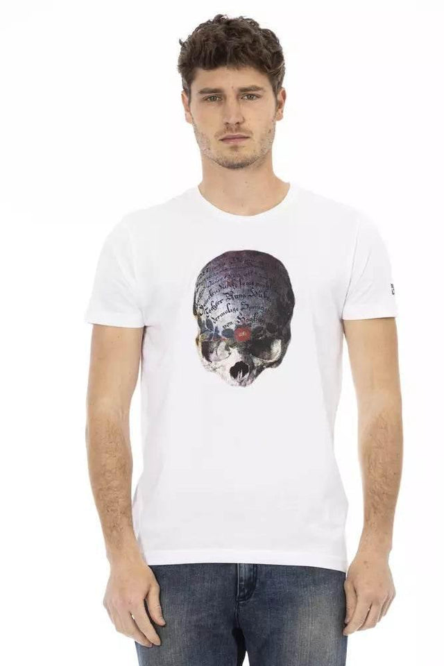 Trussardi Action White Cotton Men T-Shirt - Hilstor